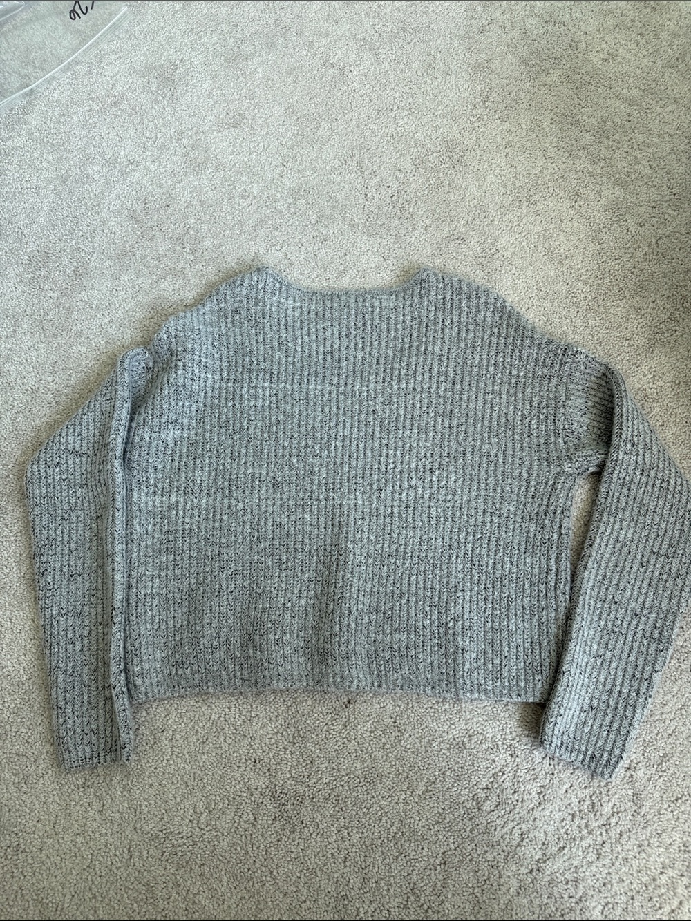 Garage Supersoft Crop Sweater in Classic Marled Grey - Size XS - Picture 4 of 7